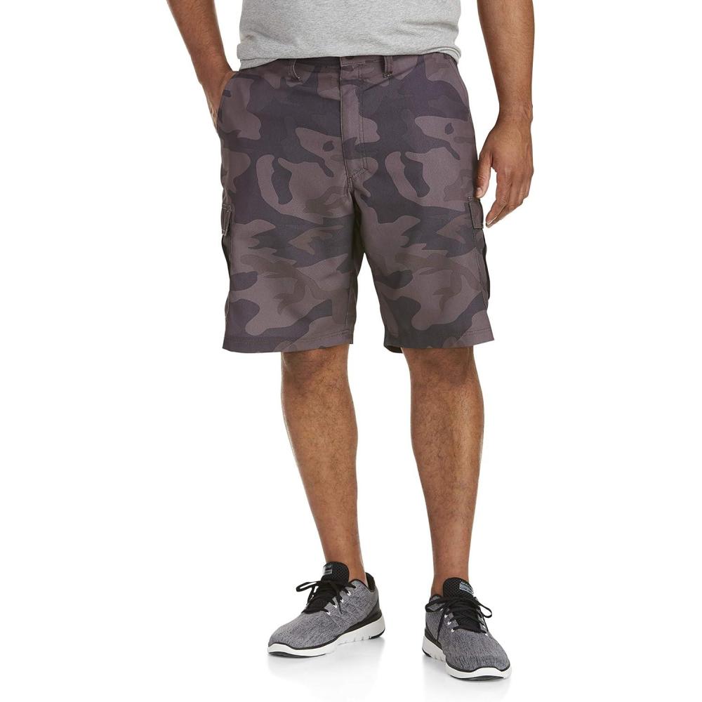 imageLee Mens Big ampamp Tall Performance Cargo ShortSmoke Camo