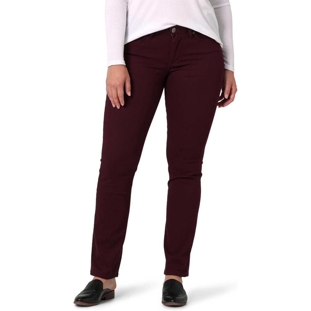 imageLee Womens Legendary Mid Rise Straight Leg JeanWinetasting