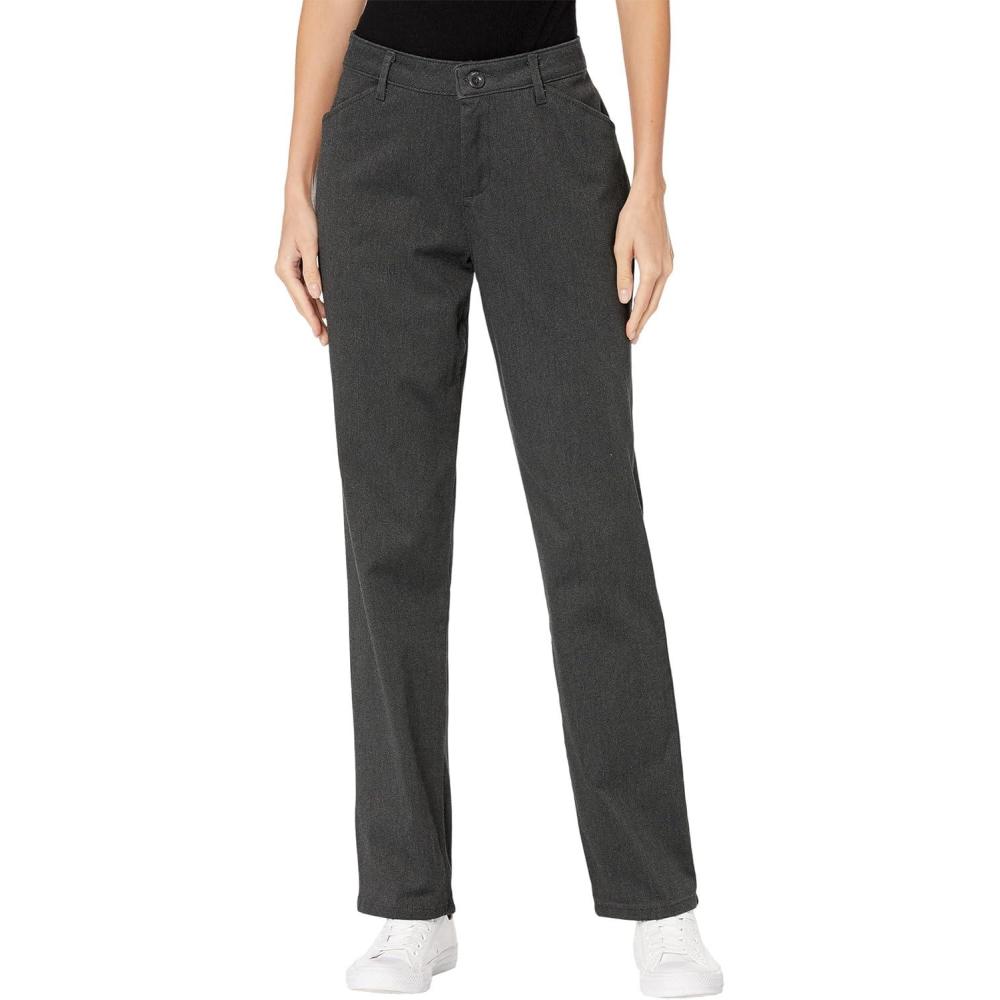 imageLee Womens Petite Relaxed Fit All Day Straight Leg PantCharcoal Heather