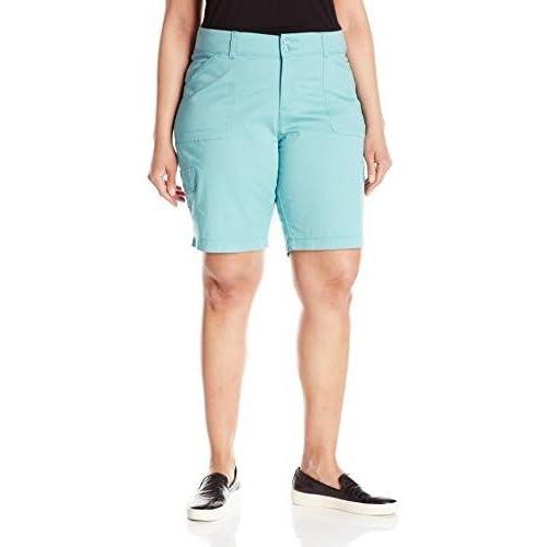 imageLee Womens Plus Size Relaxed Fit Avey Knit Waist Cargo Bermuda ShortDragonfly