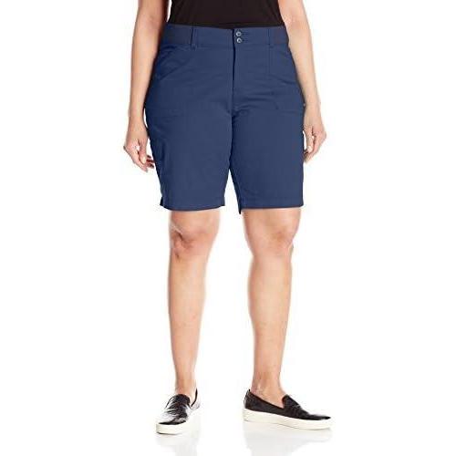imageLee Womens Plus Size Relaxed Fit Avey Knit Waist Cargo Bermuda ShortNight Sky