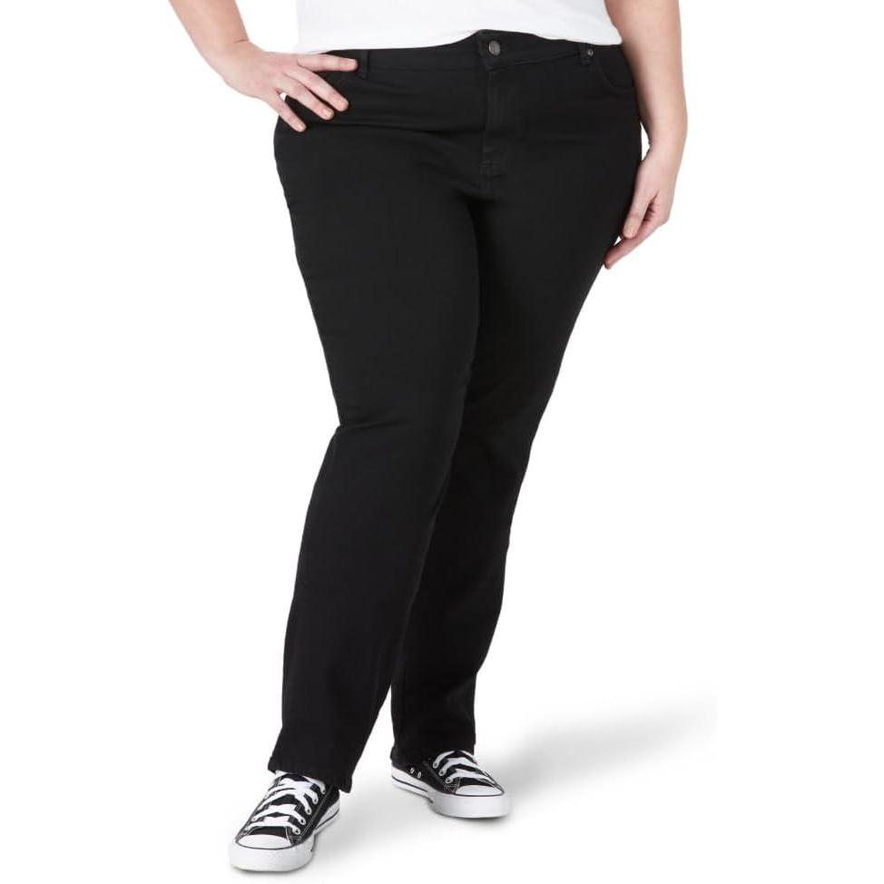 imageLee Womens Plus Size Relaxed Fit Straight Leg JeanBlack Onyx