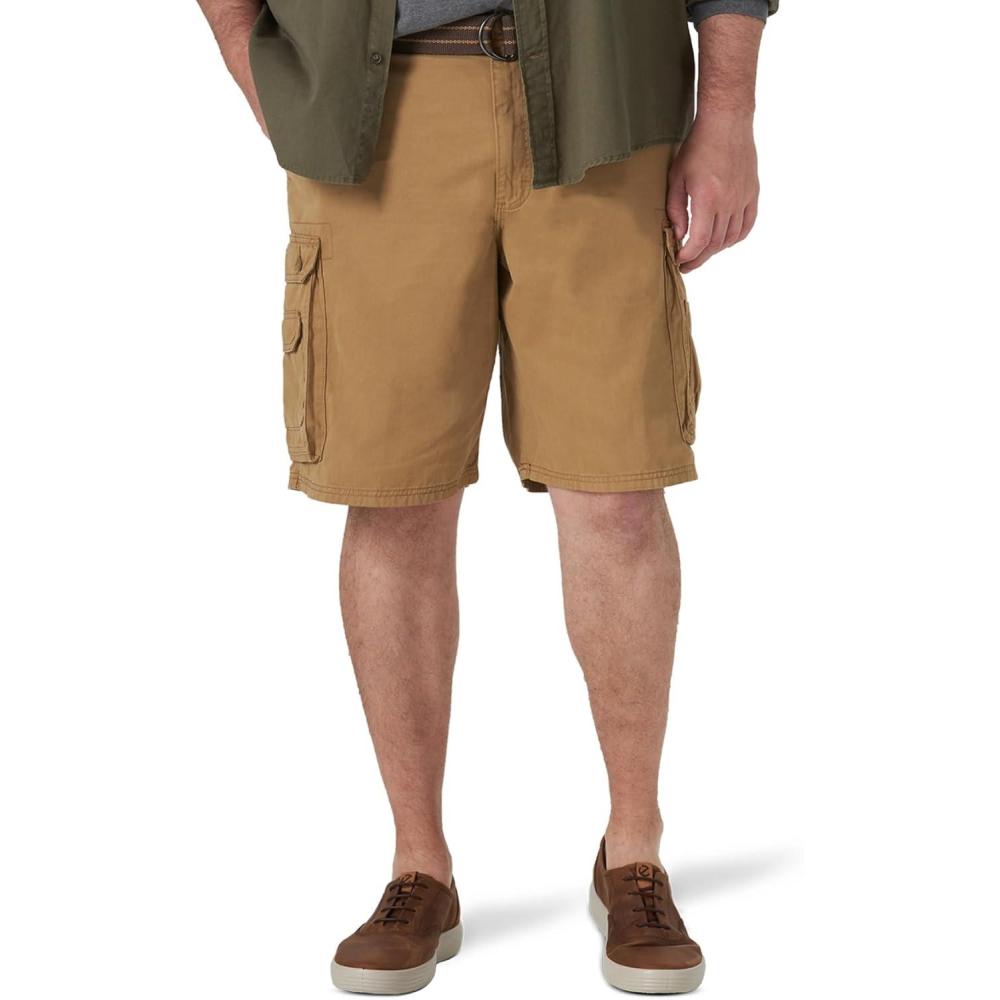 imageLee mens Big ampamp Tall Dungarees New Belted Wyoming Cargo Shorts Bourbon 46 US