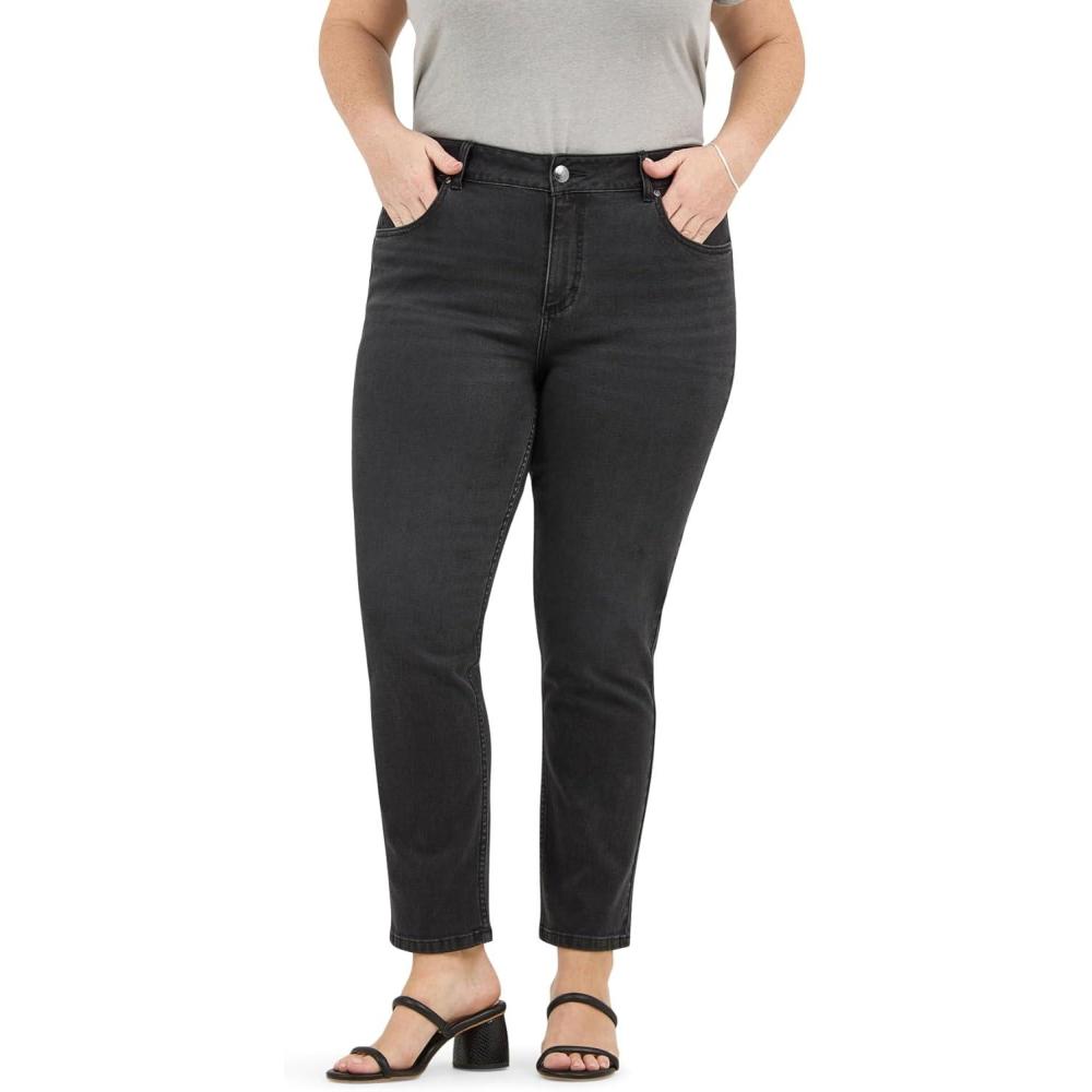 imageLee womens Plus Size Legendary 26 Straight Crop JeanDark Tale