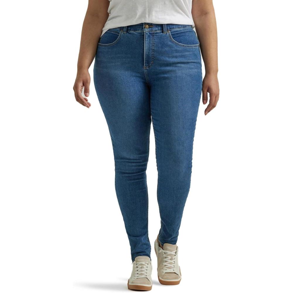 imageLee womens Plus Size Ultra Lux Comfort With Flex Motion Skinny Leg Jean With Ever FitBlue Format