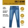 Lee Girls’ Jeggings – Pull On Super Stretch Denim Skinny Jeans for Girls (4-6X)(Cielo)