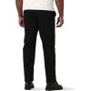 Lee Mens Big & Tall Extreme Motion Flat Front Regular Straight Pant(Black)