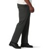 Lee Mens Big & Tall Extreme Motion Flat Front Regular Straight Pant(Charcoal)
