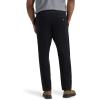 Lee Mens Big & Tall Extreme Motion Flat Front Relaxed Taper Pant(Black)