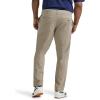 Lee Mens Big & Tall Extreme Motion Flat Front Relaxed Taper Pant(Khaki)