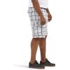 Lee Men’s Big & Tall New Belted Wyoming Cargo Short, Gray Plaid, 46