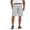 Lee Men’s Big & Tall New Belted Wyoming Cargo Short, Gray Plaid, 46