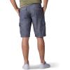 Lee Men’s Big & Tall Performance Cargo Short(Gray Heathered Plaid)