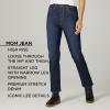 Lee Womens Legendary High Rise Mom Jean(Washed Black)