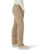 Lee Women’s Petite Wrinkle Free Relaxed Fit Straight Leg Pant(Flax)