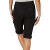 Lee Women’s Plus Size Flex Motion Regular Fit 5 Pocket Capri Jean(Black)
