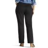 Lee Womens Plus Size Instantly Slims Classic Relaxed Fit Monroe Straight Leg Jean(Black)