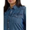 Lee Women’s Plus Size Legendary Long Sleeve Western Snap Shirt(Understated Ground)