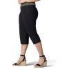 Lee Women’s Plus Size Relaxed Fit Denim Capri Jean(Black)