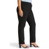 Lee Women’s Plus Size Relaxed Fit Side Elastic Tapered Leg Jean(Black)