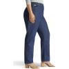 Lee Women’s Plus Size Relaxed Fit Side Elastic Tapered Leg Jean(Dark Indigo)