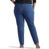 Lee Women’s Plus Size Relaxed Fit Side Elastic Tapered Leg Jean(Pepper Stone)