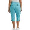 Lee Women’s Plus Size Ultra Lux Comfort with Flex-to-go Cargo Capri Pant(Bay Blue)