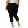 Lee Women’s Plus Size Ultra Lux Comfort with Flex-to-go Cargo Capri Pant(Black)