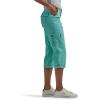 Lee Women’s Plus Size Ultra Lux Comfort with Flex-to-go Cargo Capri Pant(Dusty Jade)