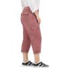 Lee Women’s Plus Size Ultra Lux Comfort with Flex-to-go Cargo Capri Pant(Henna)