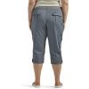 Lee Women’s Plus Size Ultra Lux Comfort with Flex-to-go Cargo Capri Pant(Tech Gray)