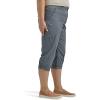 Lee Women’s Plus Size Ultra Lux Comfort with Flex-to-go Cargo Capri Pant(Tech Gray)
