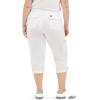 Lee Women’s Plus Size Ultra Lux Comfort with Flex-to-go Cargo Capri Pant(White)