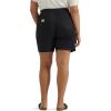 Lee Women’s Plus Size Ultra Lux Comfort with Flex-to-go Utility Bermuda Short(Union-all Black)