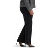 Lee Women’s Plus Size Wrinkle Free Mid Rise Bootcut Pant(Union-all Black)
