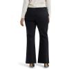 Lee Women’s Plus Size Wrinkle Free Mid Rise Bootcut Pant(Union-all Black)