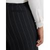 Lee Womens Plus Size Wrinkle Free Relaxed Fit Straight Leg Pant(Black Pinstripe)