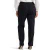 Lee Womens Plus Size Wrinkle Free Relaxed Fit Straight Leg Pant(Black Pinstripe)