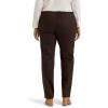 Lee Womens Plus Size Wrinkle Free Relaxed Fit Straight Leg Pant(Espresso)