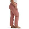 Lee Womens Plus Size Wrinkle Free Relaxed Fit Straight Leg Pant(Mallory – Med Pink/Rose)