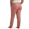 Lee Womens Plus Size Wrinkle Free Relaxed Fit Straight Leg Pant(Mallory – Med Pink/Rose)