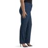Lee Womens Plus Size Wrinkle Free Relaxed Fit Straight Leg Pant(Navy/Insignia Blue Plaid)