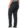 Lee Womens Plus Size Wrinkle Free Relaxed Fit Straight Leg Pant(Unionall Black/Gray Houndstooth)