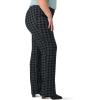Lee Womens Plus Size Wrinkle Free Relaxed Fit Straight Leg Pant(Unionall Black/Gray Houndstooth)