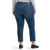 Lee womens Plus Size Legendary 26 Straight Crop Jean(Indigo Quilt)