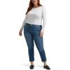 Lee womens Plus Size Legendary 26 Straight Crop Jean(Indigo Quilt)