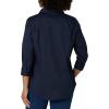 Riders by Lee Indigo Women’s Bella Easy Care Quarter Sleeve Woven Shirt(Dark Navy)