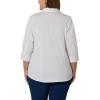 Riders by Lee Indigo Women’s Plus Size Easy Care ¾ Sleeve Woven Shirt(Arctic White)