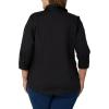Riders by Lee Indigo Women’s Plus Size Easy Care ¾ Sleeve Woven Shirt(Black Soot)