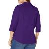 Riders by Lee Indigo Women’s Plus Size Easy Care ¾ Sleeve Woven Shirt(Parachute Purple)